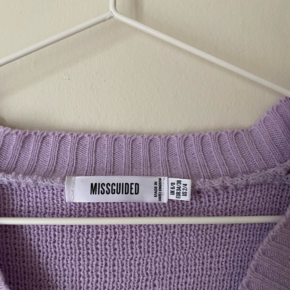 MISSGUIDED Lilac Button Cardigan - Picture 3 of 6